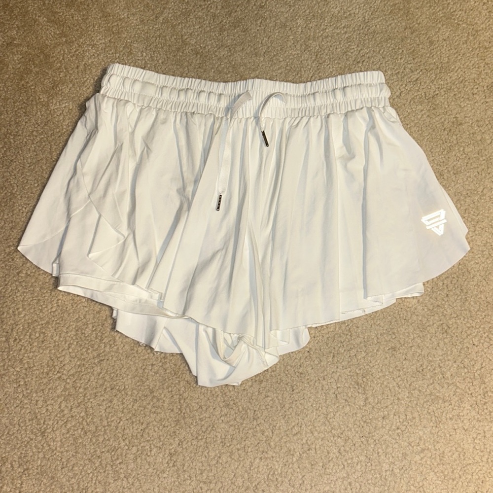 White flowy shorts